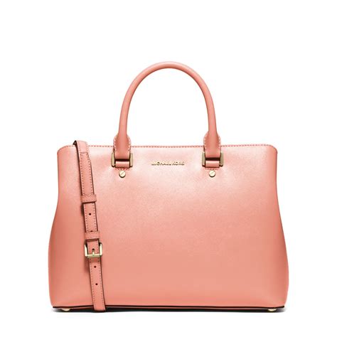 Savannah Large Patent Saffiano Leather Satchel .